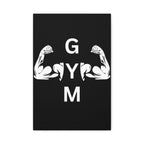 Gym Wall Art Canvas – Black 'GYM' Muscle Arms Fitness Print