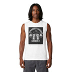 Christian Fitness Muscle Tank — "Stronger Through Christ" Gym Shirt