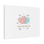 Love Is in the Air Heart Illustration Canvas | Micro‑Romance Galentine’s Pastel