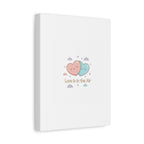 Love Is in the Air Heart Illustration Canvas | Micro‑Romance Galentine’s Pastel