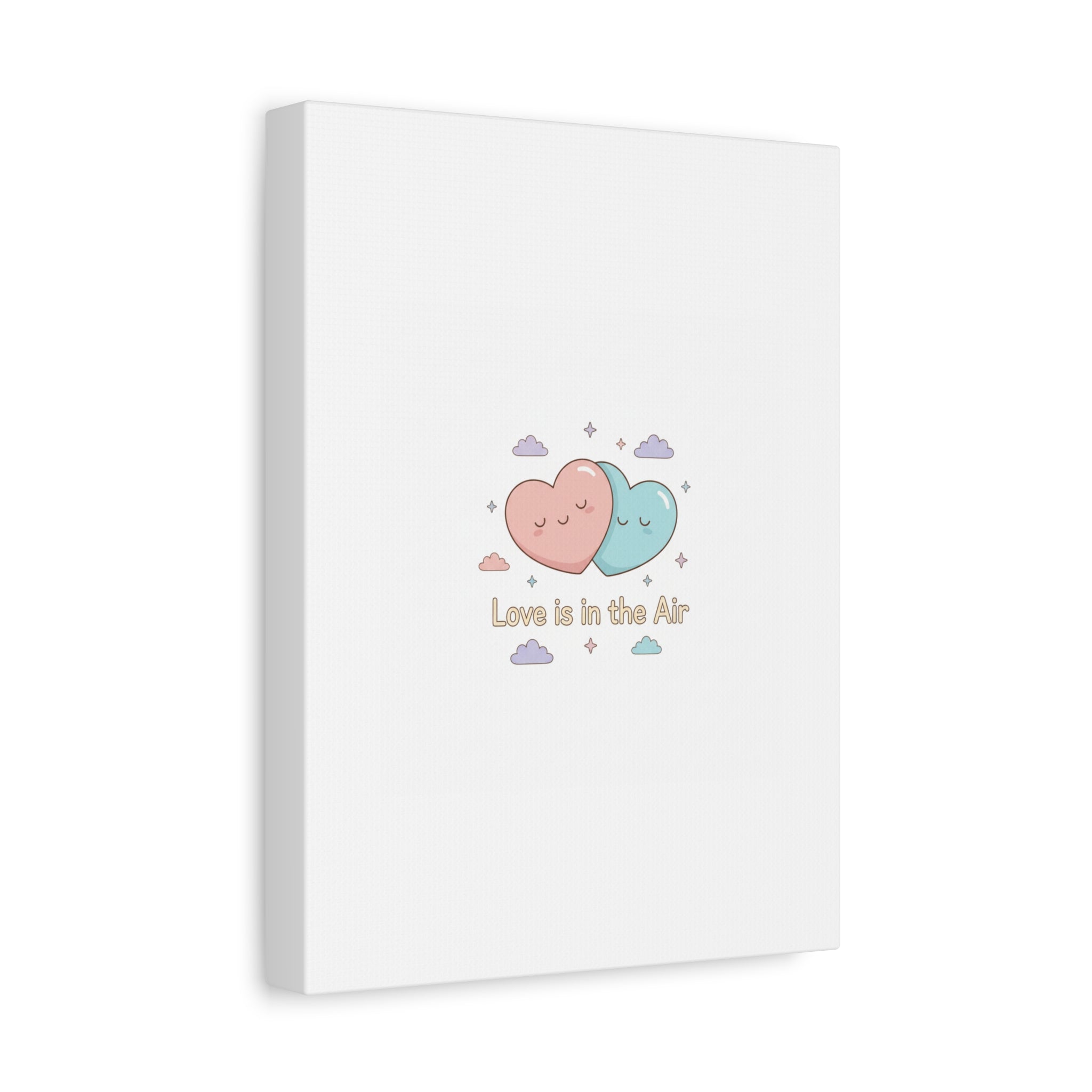 Love Is in the Air Heart Illustration Canvas | Micro‑Romance Galentine’s Pastel