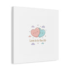 Love Is in the Air Heart Illustration Canvas | Micro‑Romance Galentine’s Pastel
