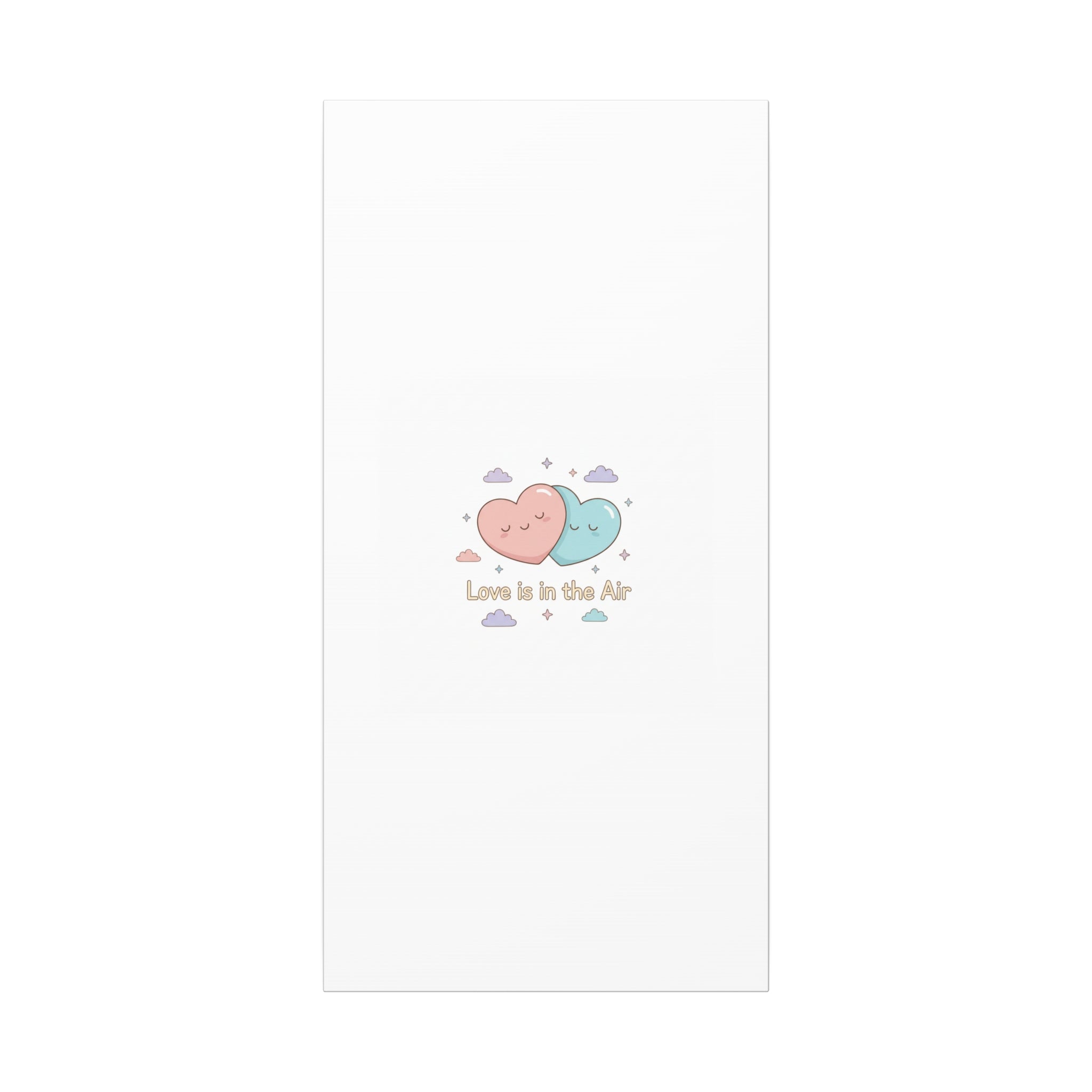 Love Is in the Air Heart Illustration Canvas | Micro‑Romance Galentine’s Pastel