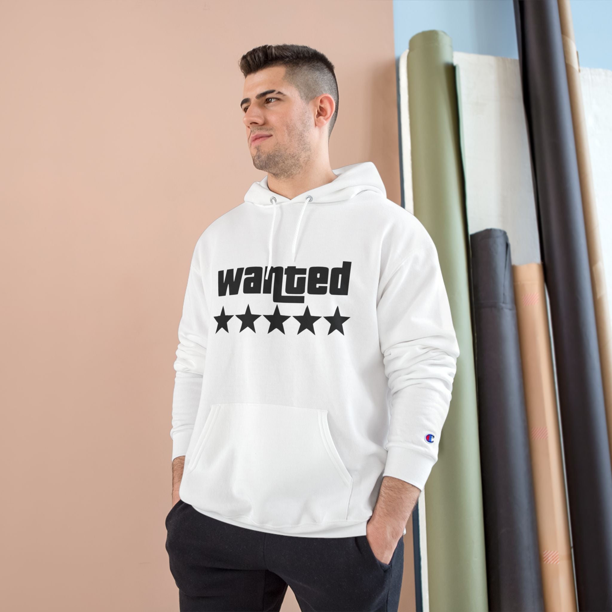 Wanted Five-Star Hoodie — Graphic Champion Pullover