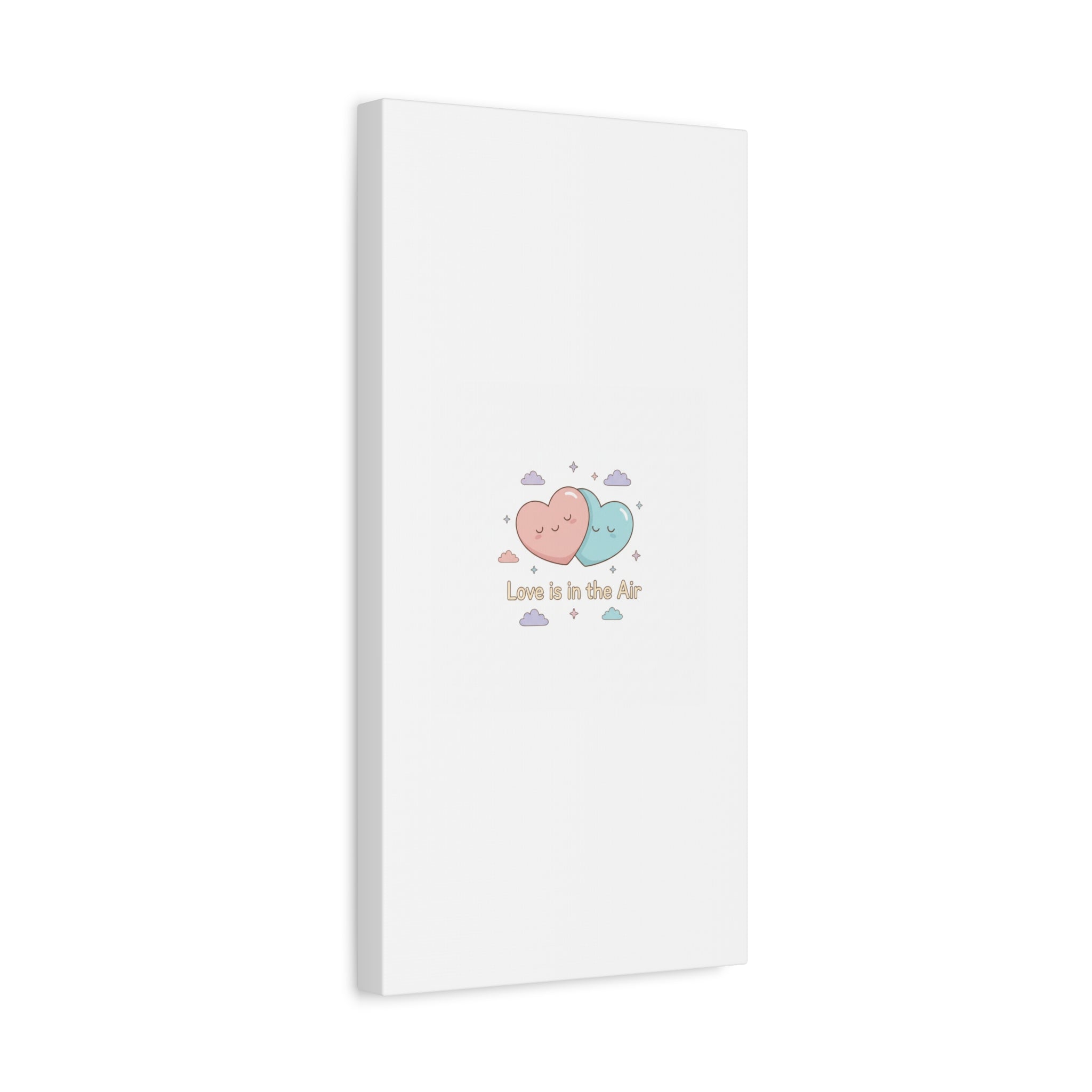 Love Is in the Air Heart Illustration Canvas | Micro‑Romance Galentine’s Pastel