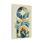 Nativity Canvas Wall Art — Holy Family with Angels Matte Stretched Canvas