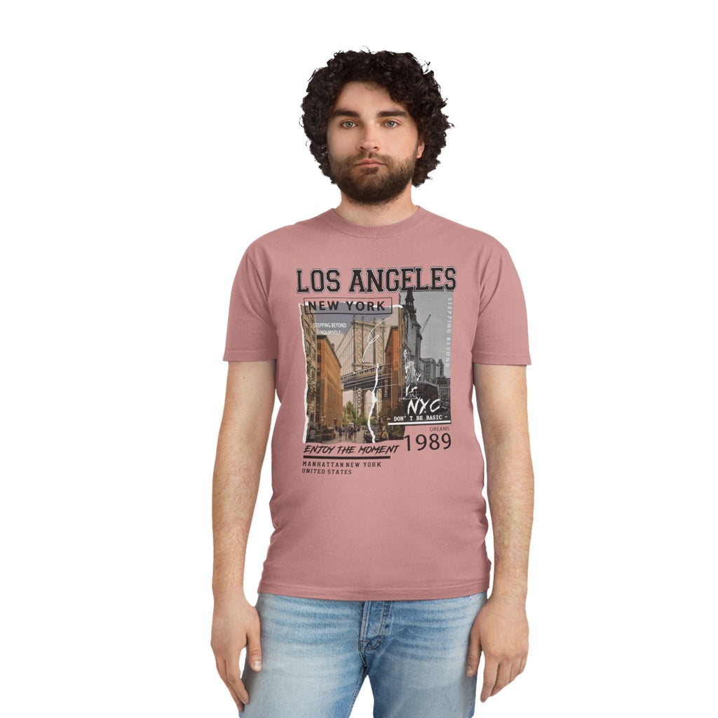 Los Angeles NYC Vintage Graphic Tee — 'Enjoy The Moment' Faded Shirt