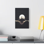 Moonlit Wanderer Canvas Print — Minimal Nature Wall Art