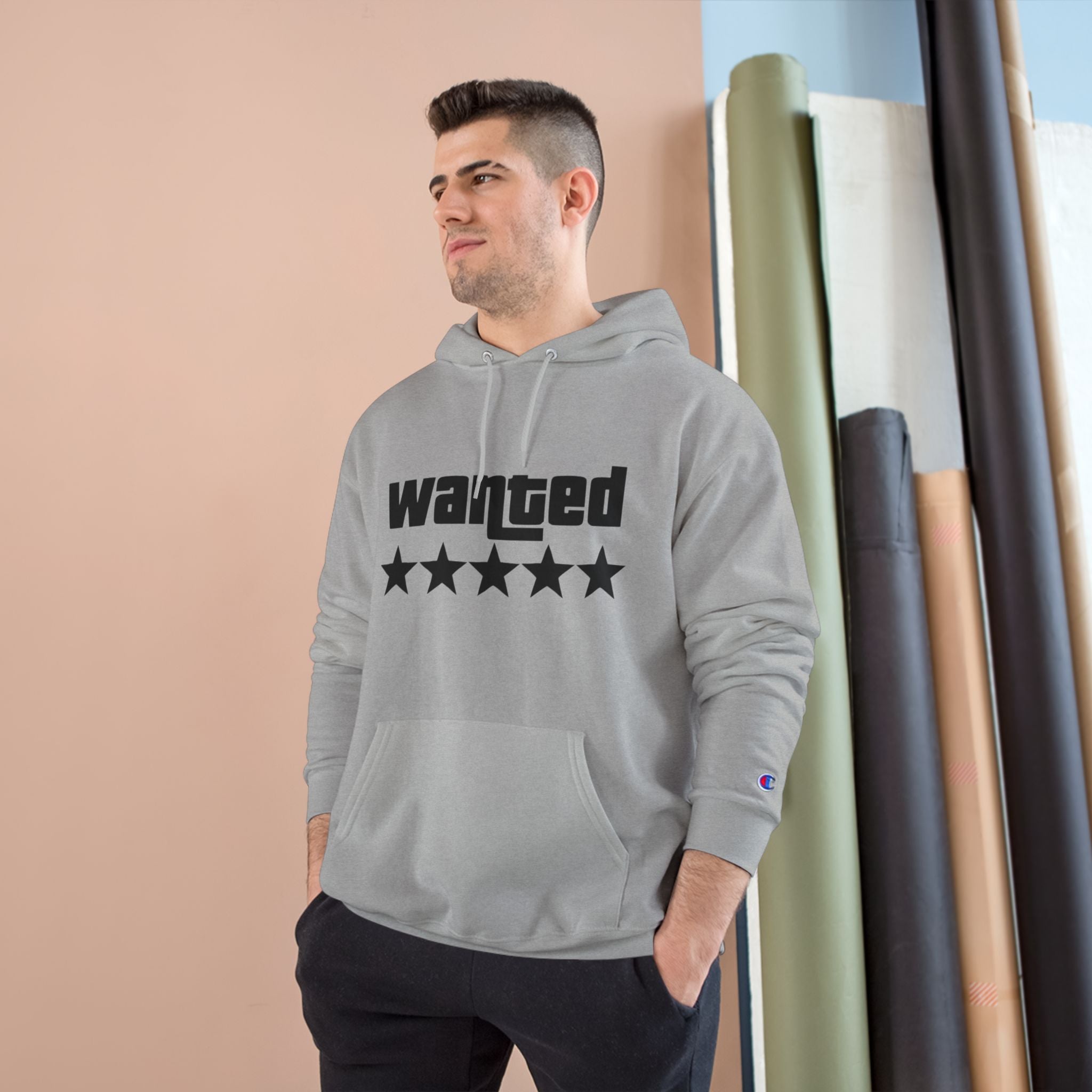 Wanted Five-Star Hoodie — Graphic Champion Pullover