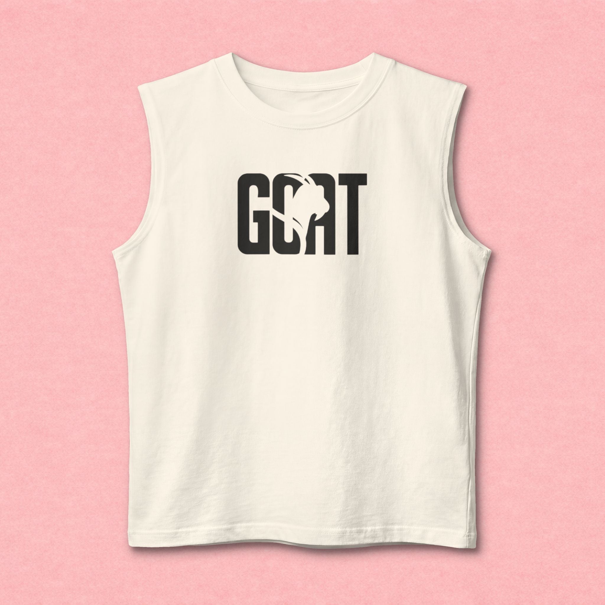 GOAT Muscle Tank Top — Number 91 Graphic Back, Athletic Streetwear