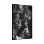 Baroque Angel Scene Matte Canvas Print — Black & White Stretched Wall Art