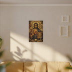 Saint of Saints Matte Canvas Print — Religious Christian Wall Art