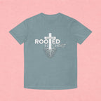 Rooted in Christ T-Shirt — Colossians 2:7 Christian Faith Tee