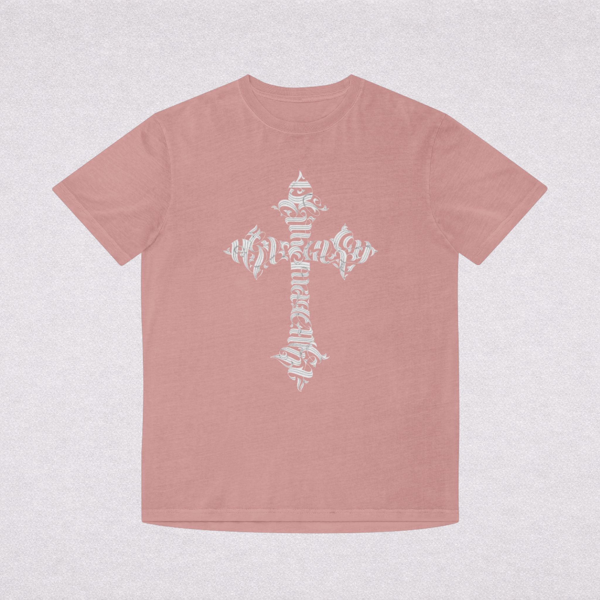 Faded Cross Graphic T-Shirt — Vintage Religious Tee