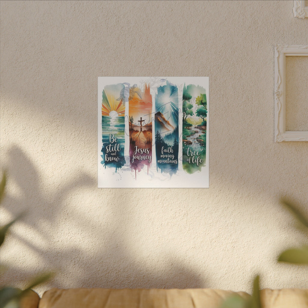 Be Still and Know - Matte Canvas Wall Art Inspirational Christian Panorama