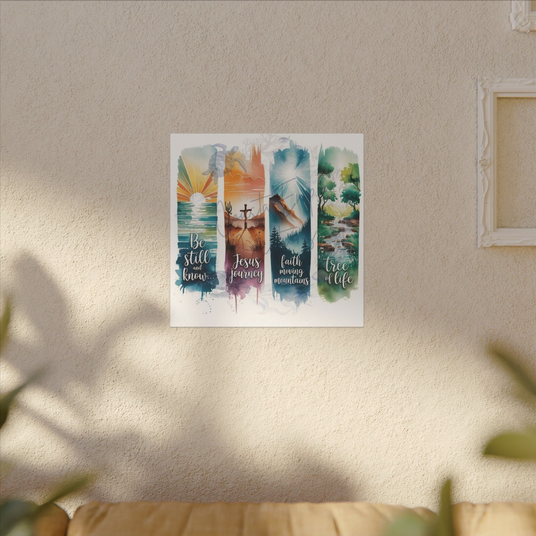 Be Still and Know - Matte Canvas Wall Art Inspirational Christian Panorama