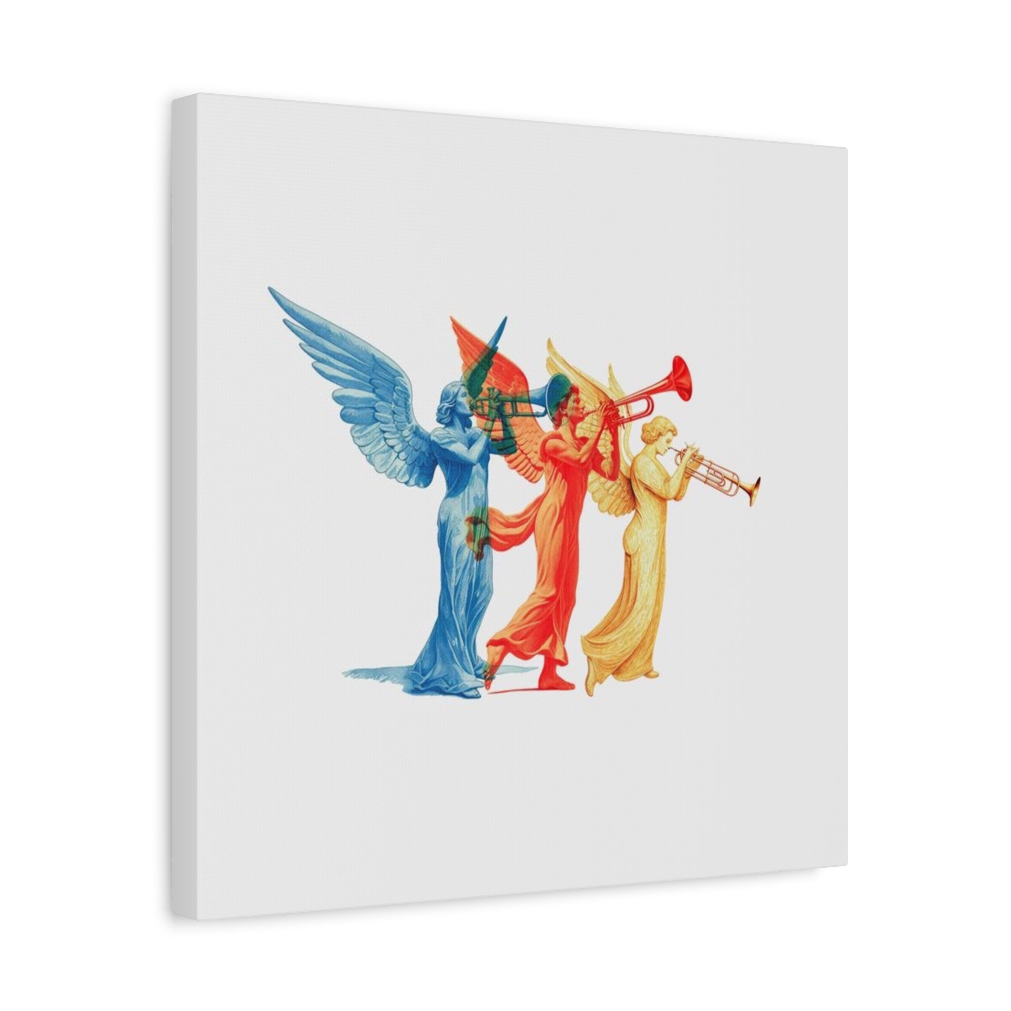 Angelic Trumpet Trio Matte Canvas Art — Stretched 1.25"