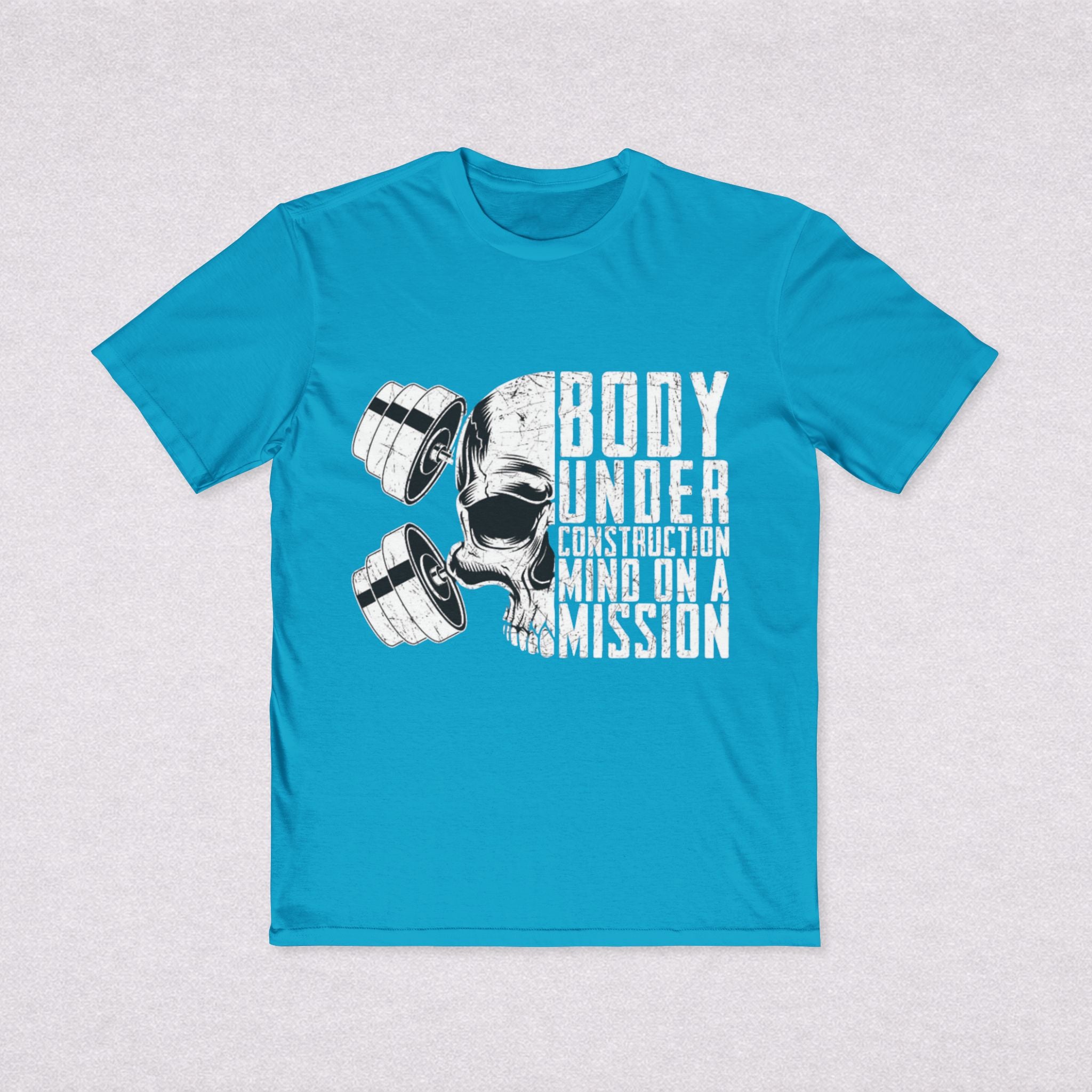 Men's 'Body Under Construction, Mind on a Mission' Gym T-Shirt
