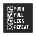 Push Pull Legs Repeat Canvas Wall Art — Fitness Gym Workout Motivation