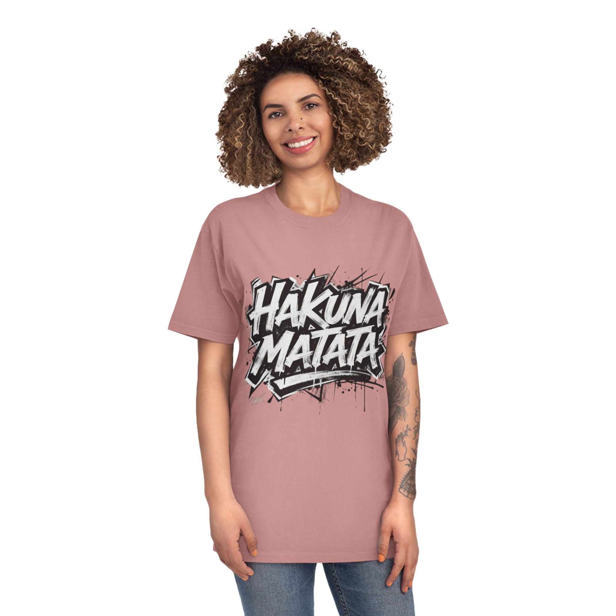 Hakuna Matata Graphic Tee — Retro Graffiti Relaxed T-Shirt