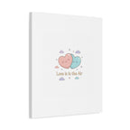 Love Is in the Air Heart Illustration Canvas | Micro‑Romance Galentine’s Pastel
