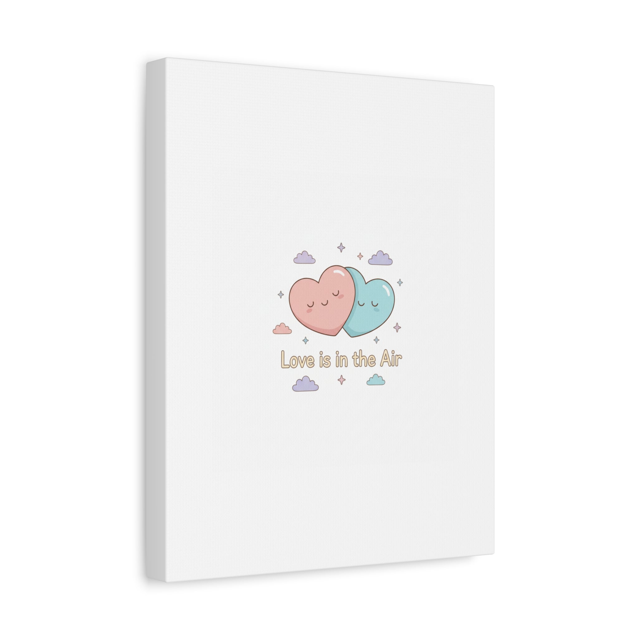 Love Is in the Air Heart Illustration Canvas | Micro‑Romance Galentine’s Pastel