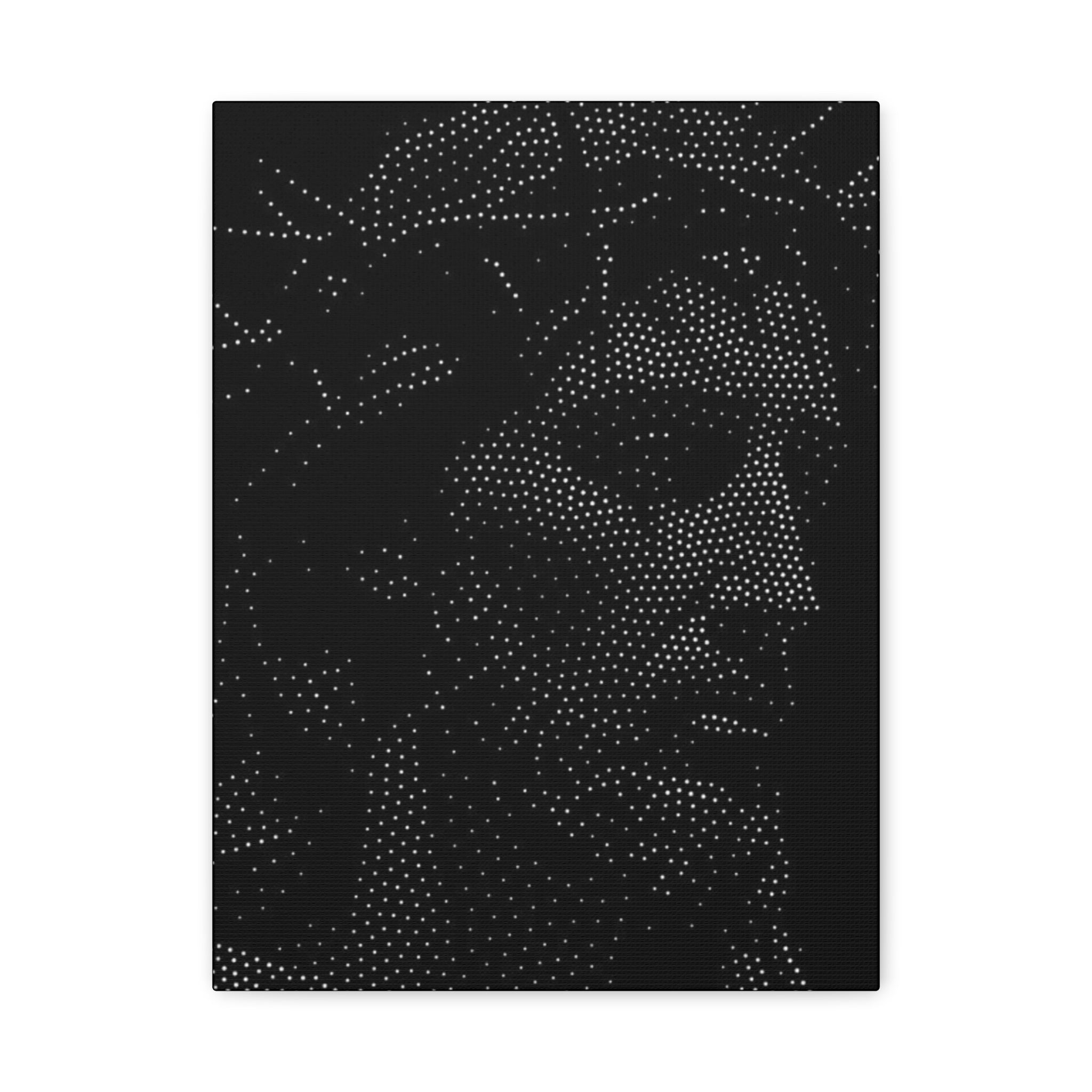 Dotwork Jesus Portrait Matte Canvas Wall Art – Stretched 1.25"