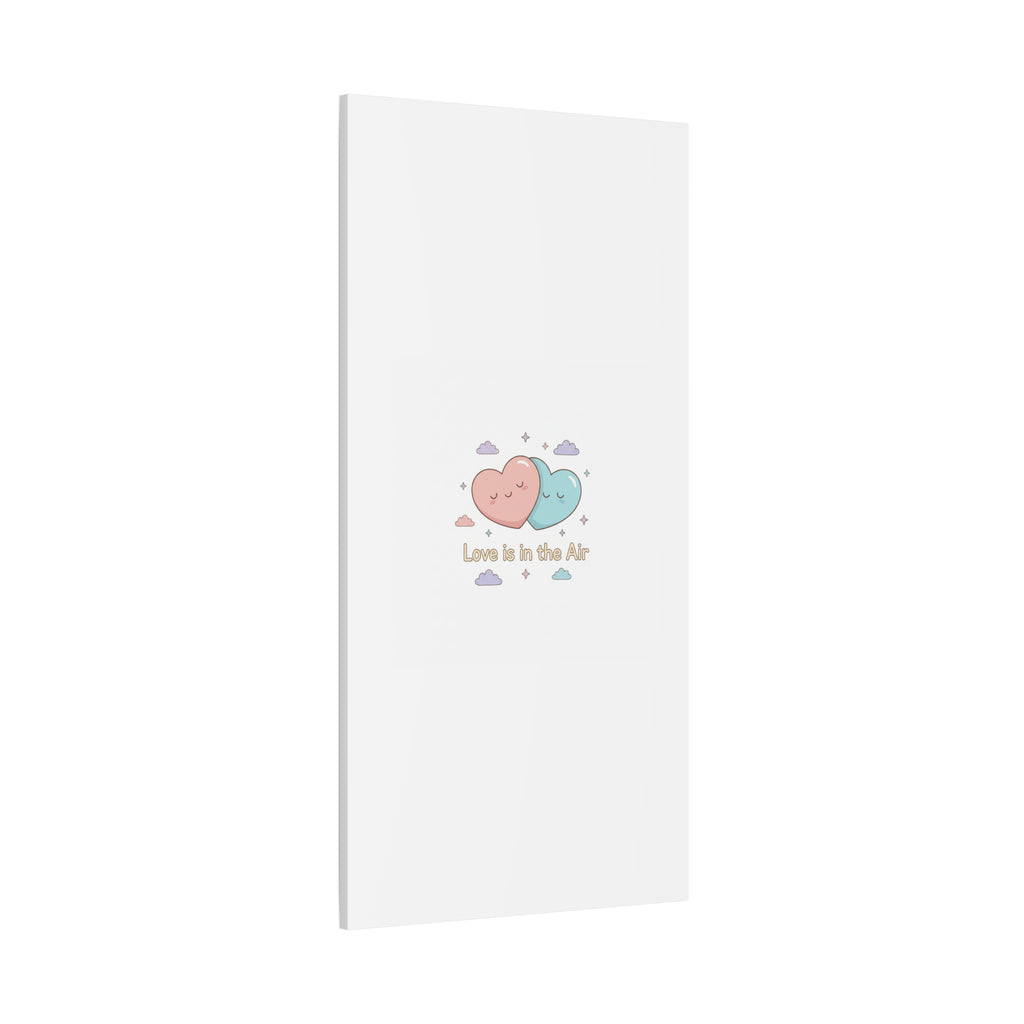 Love Is in the Air Heart Illustration Canvas | Micro‑Romance Galentine’s Pastel