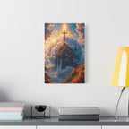 Heavenly Cross Canvas Wall Art — Inspirational Christian Church Decor