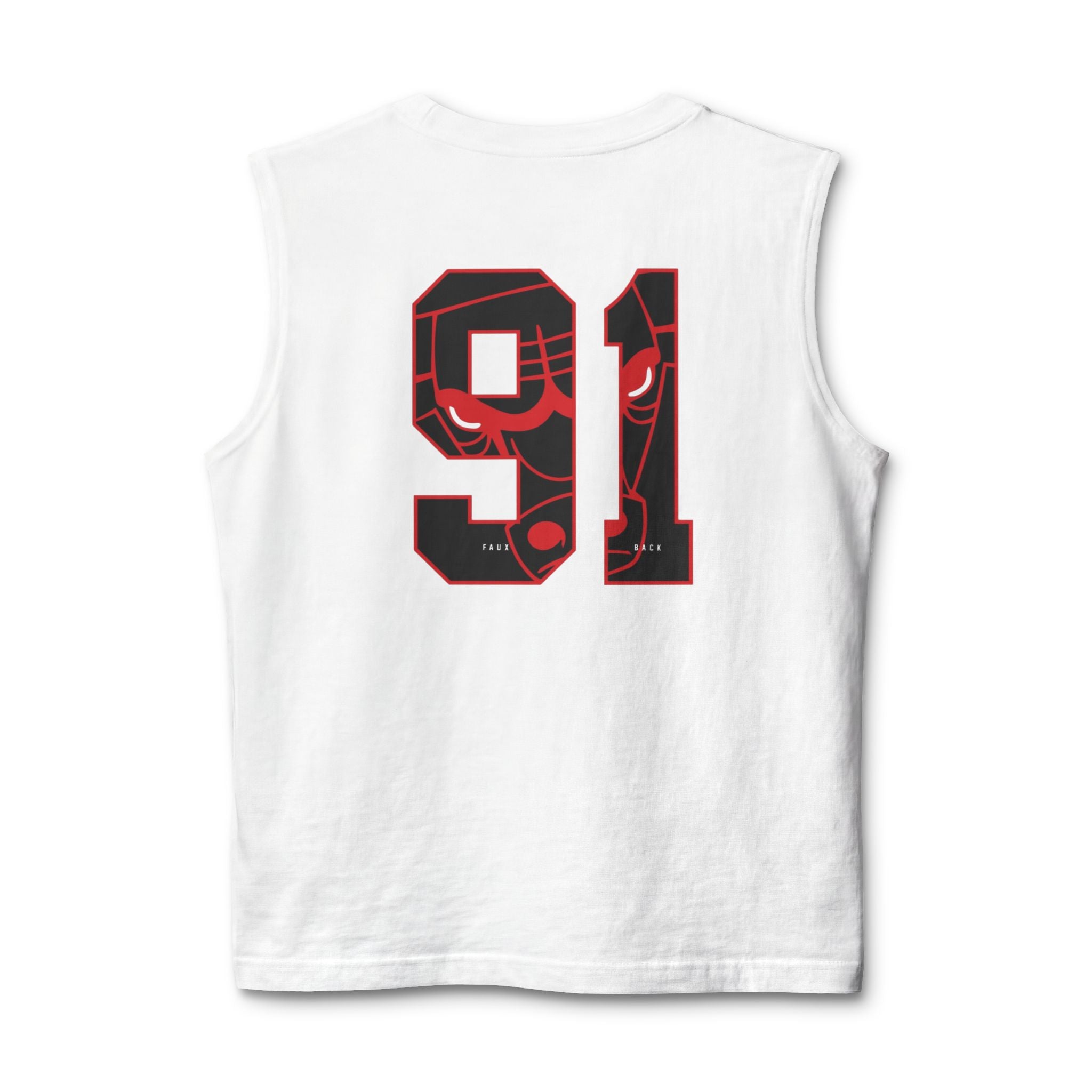 GOAT Muscle Tank Top — Number 91 Graphic Back, Athletic Streetwear