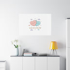 Love Is in the Air Heart Illustration Canvas | Micro‑Romance Galentine’s Pastel