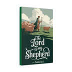 The Lord Is My Shepherd Canvas Wall Art — Psalm 23:1 Christian Home Decor