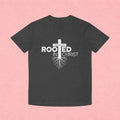 Rooted in Christ T-Shirt — Colossians 2:7 Christian Faith Tee