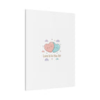 Love Is in the Air Heart Illustration Canvas | Micro‑Romance Galentine’s Pastel