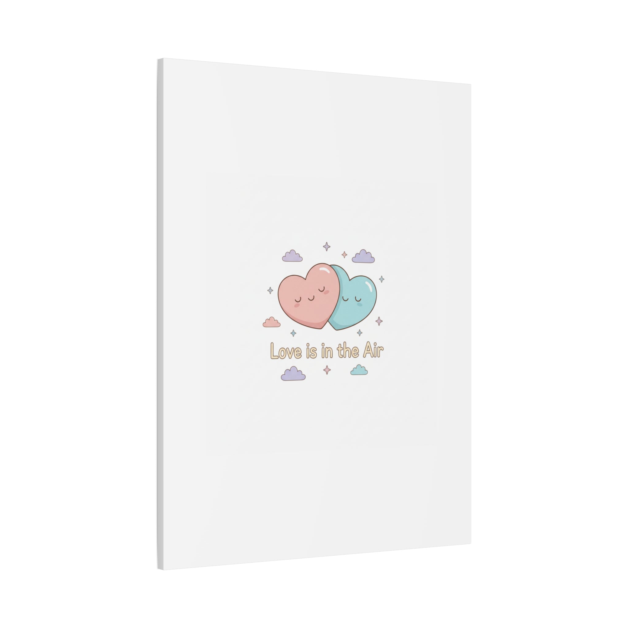 Love Is in the Air Heart Illustration Canvas | Micro‑Romance Galentine’s Pastel