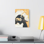 Mythic Trio Canvas Print — Golden Halo Portrait Matte Stretched