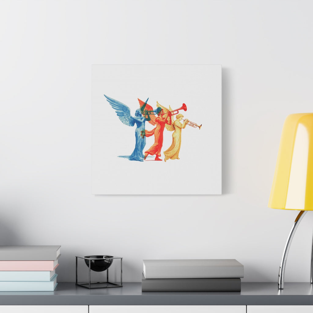 Angelic Trumpet Trio Matte Canvas Art — Stretched 1.25"