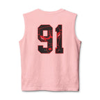 GOAT Muscle Tank Top — Number 91 Graphic Back, Athletic Streetwear