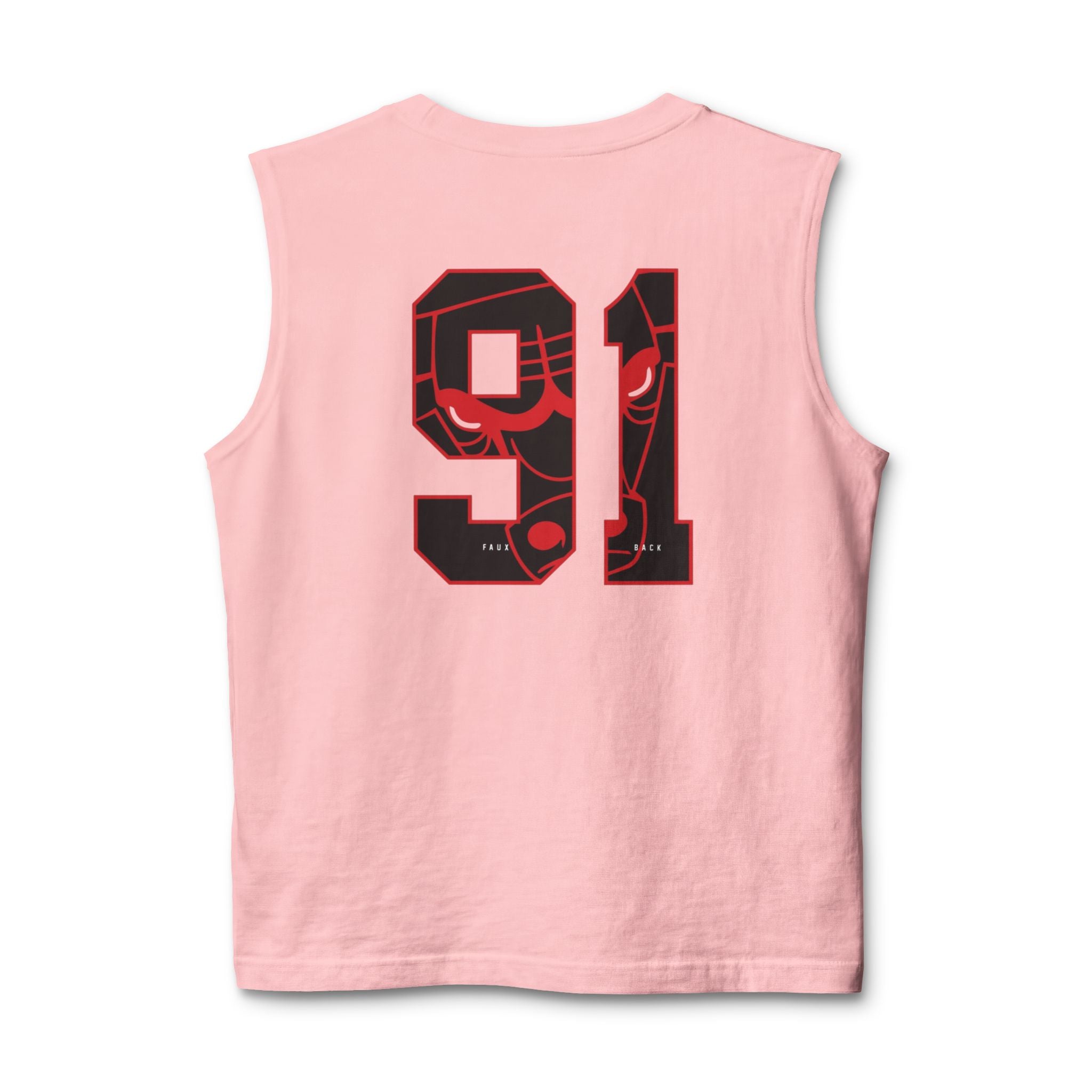 GOAT Muscle Tank Top — Number 91 Graphic Back, Athletic Streetwear