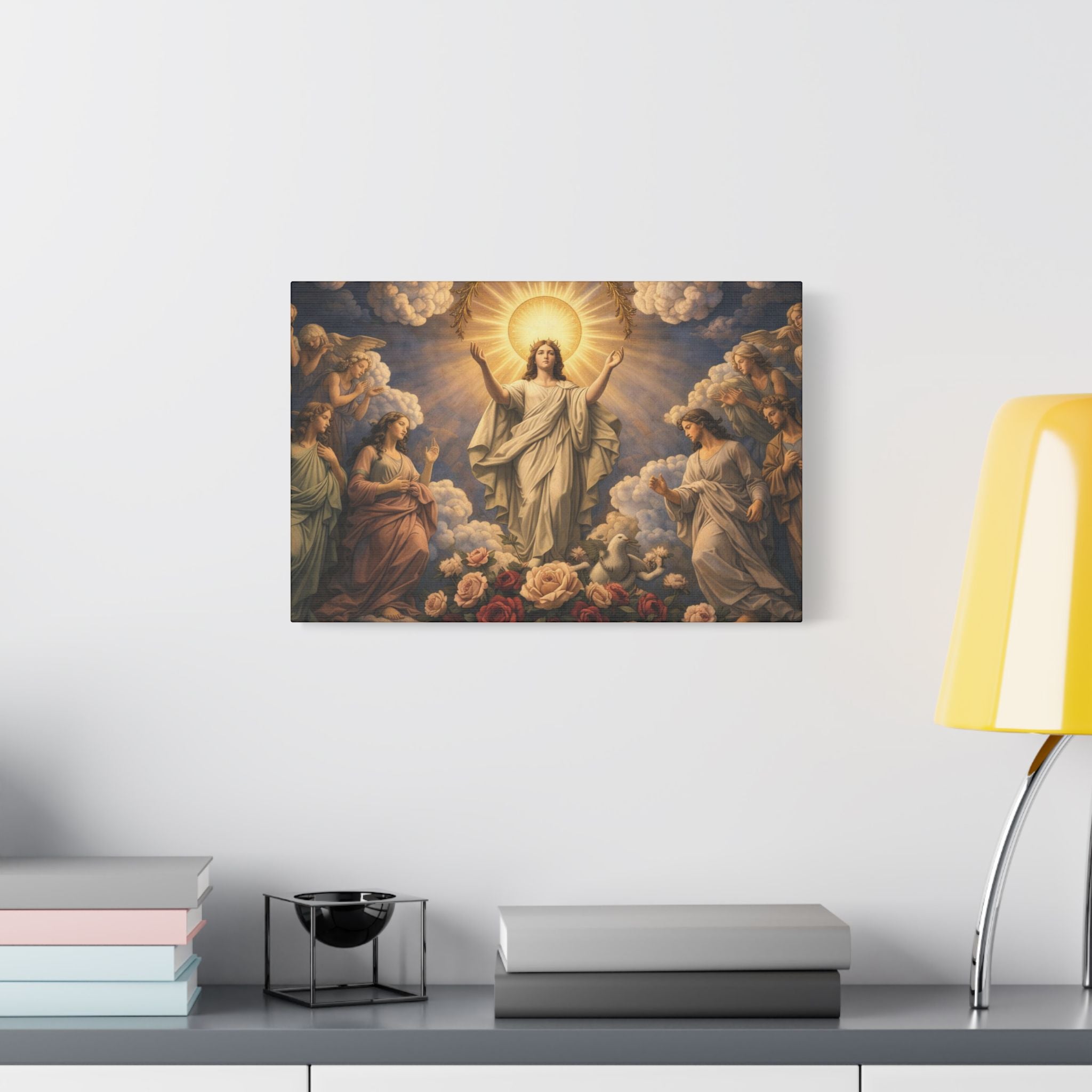 Resurrection in Quiet Gold —  Easter Religious Wall Art