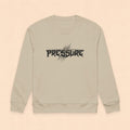 Pressure Graphic Sweatshirt — Bold Jagged Logo Pullover