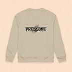Pressure Graphic Sweatshirt — Bold Jagged Logo Pullover
