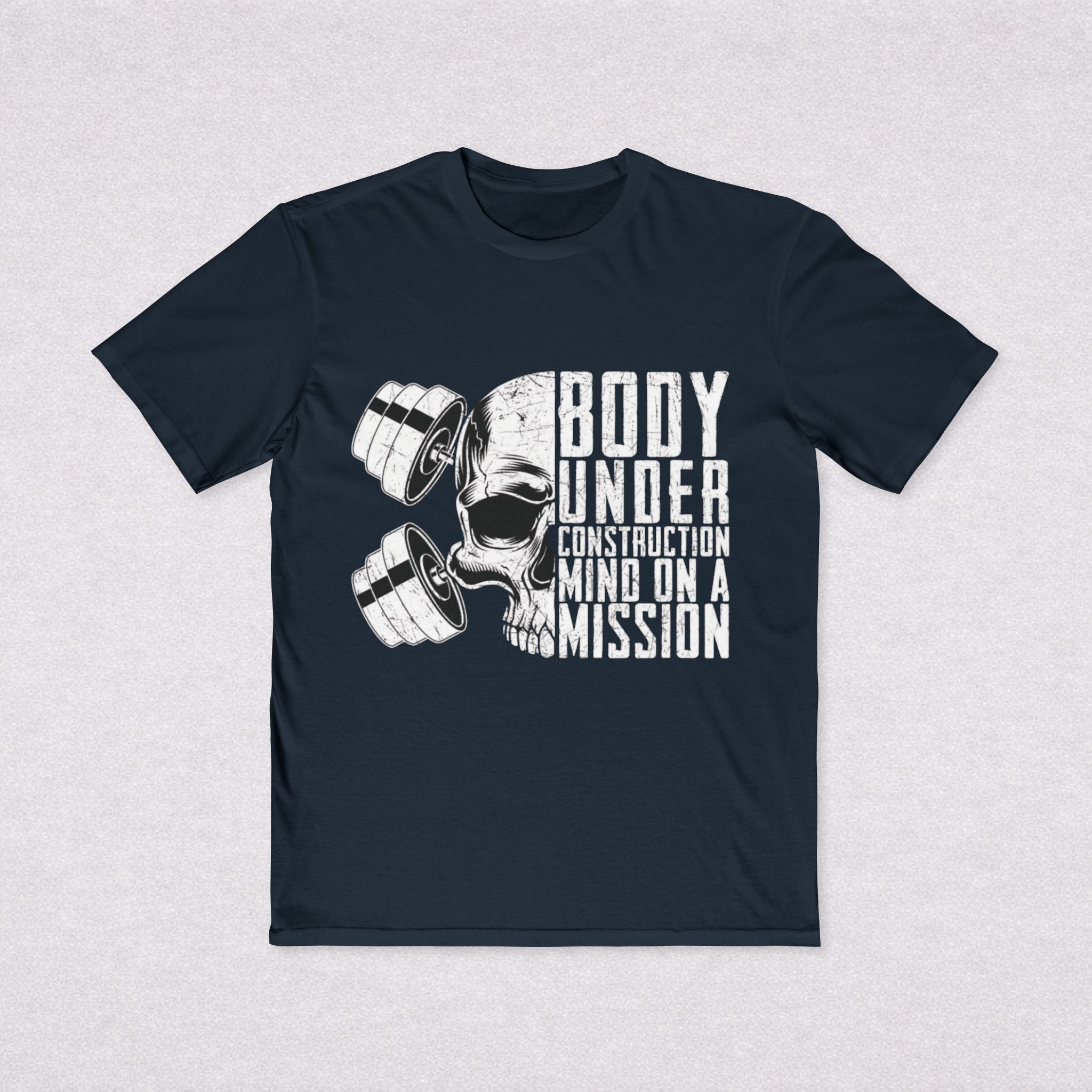 Men's 'Body Under Construction, Mind on a Mission' Gym T-Shirt