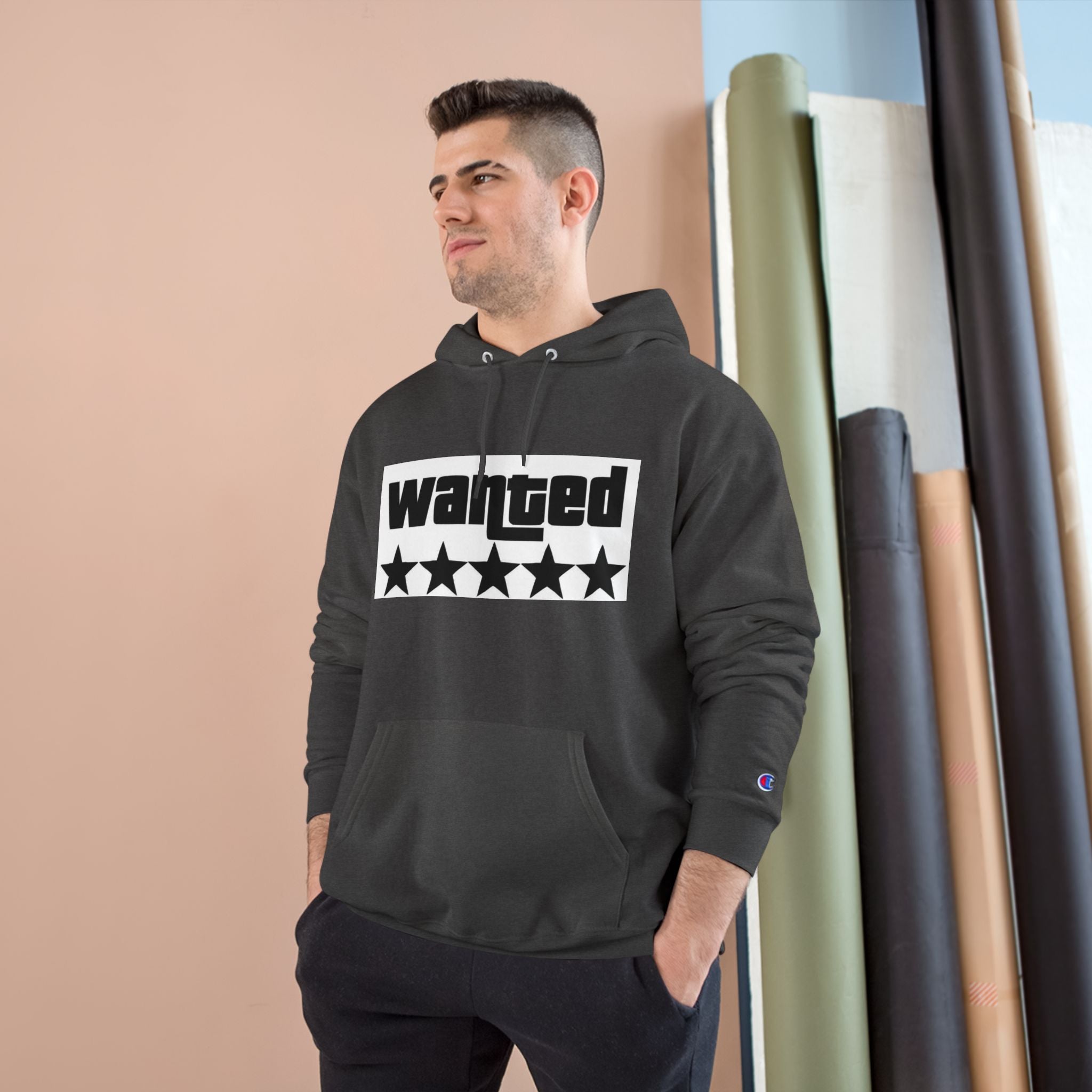 Wanted Five-Star Hoodie — Graphic Champion Pullover