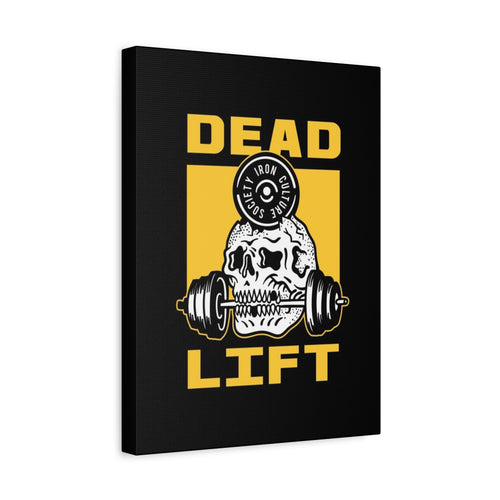 Deadlift Skull Gym Canvas Wall Art — 'Dead Lift' Weightlifting Decor
