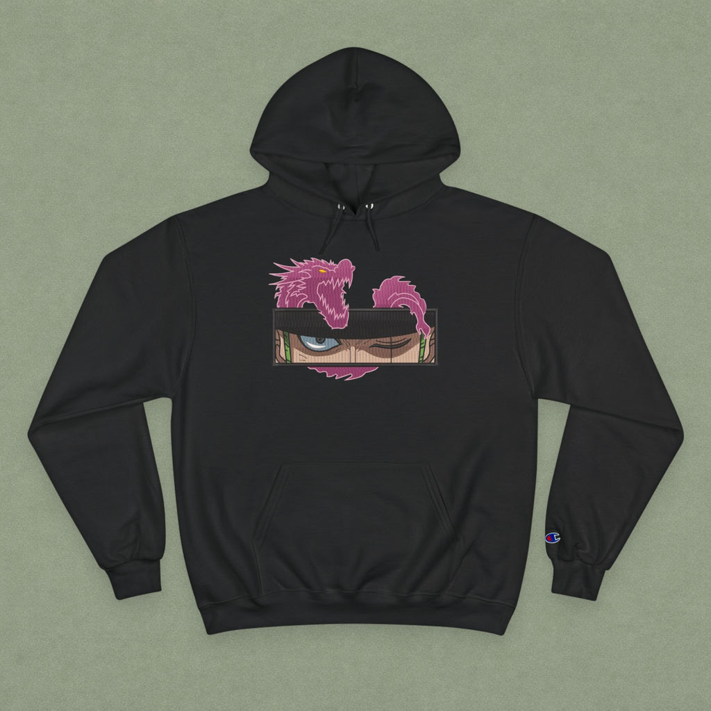 Dragon Eye Hoodie — Anime-Inspired Champion Hoodie with Pink Dragon Graphic
