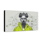 Breaking Bad Walter White Heisenberg Canvas Wall Art — Yellow Hazmat Portrait