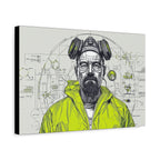 Breaking Bad Walter White Heisenberg Canvas Wall Art — Yellow Hazmat Portrait