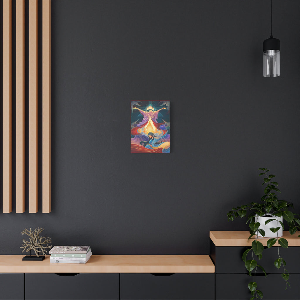 Flame of The Immaculate Conception — Mary & Jesus Painting (Matte Stretched)