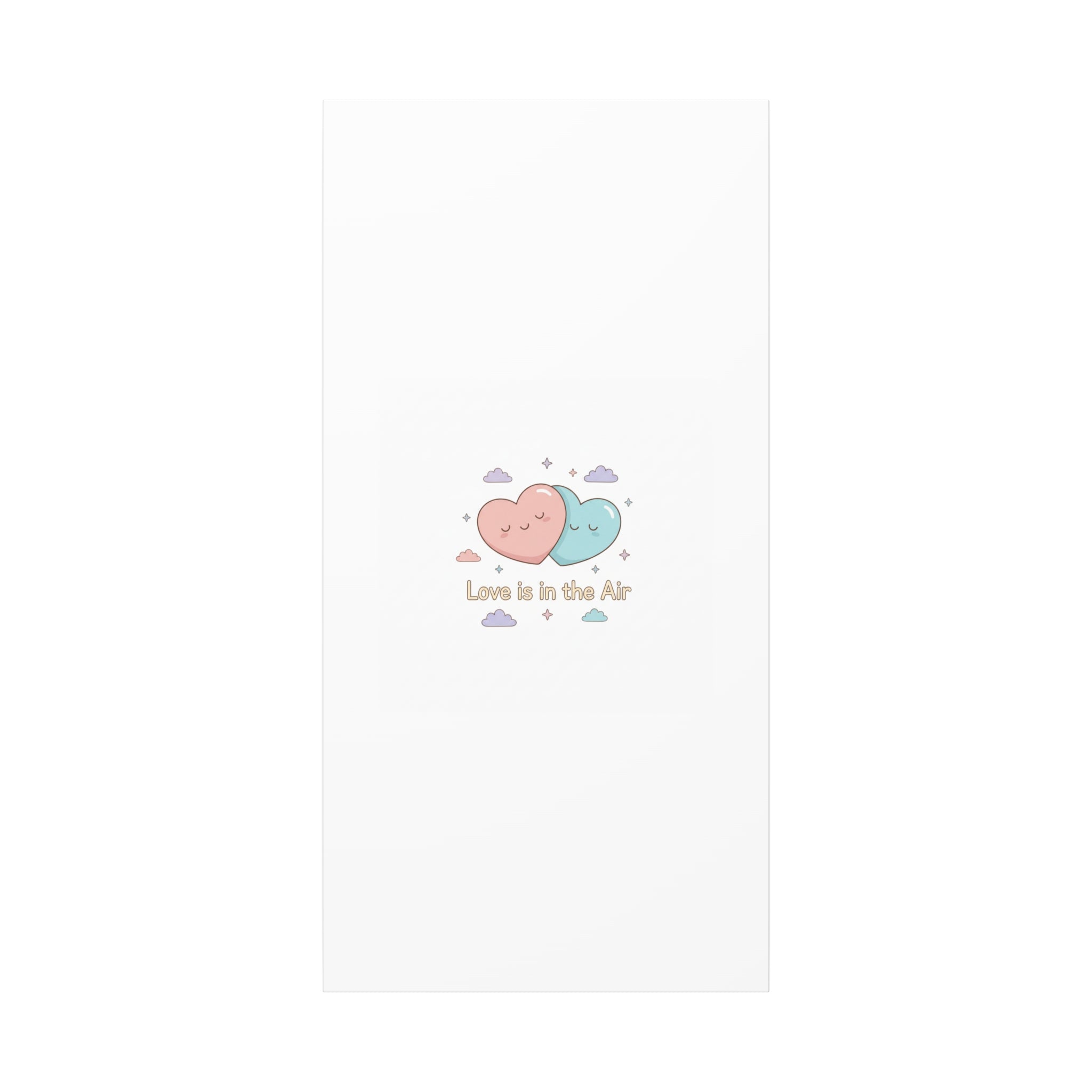 Love Is in the Air Heart Illustration Canvas | Micro‑Romance Galentine’s Pastel